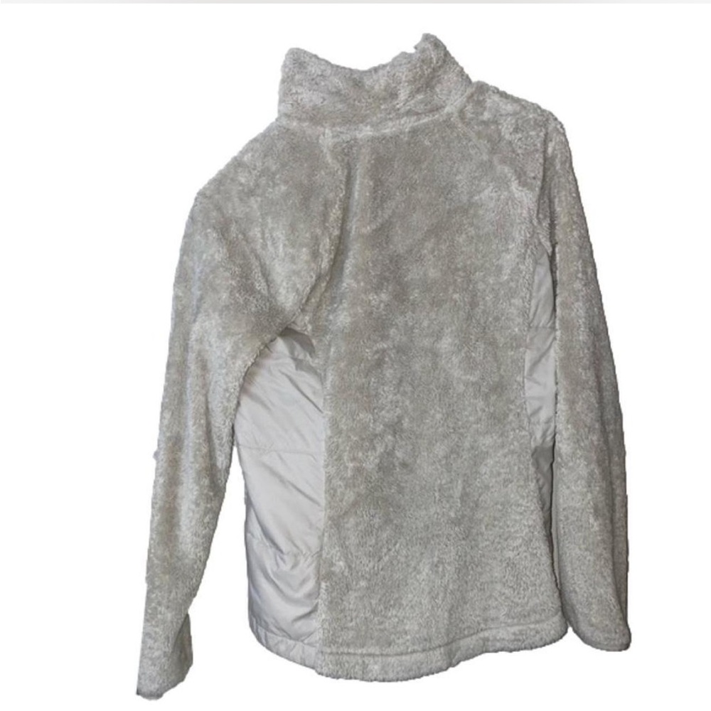 tan sherpa north face quarterzip wind breaker. warm and has a pocket in front - Picture 4 of 4